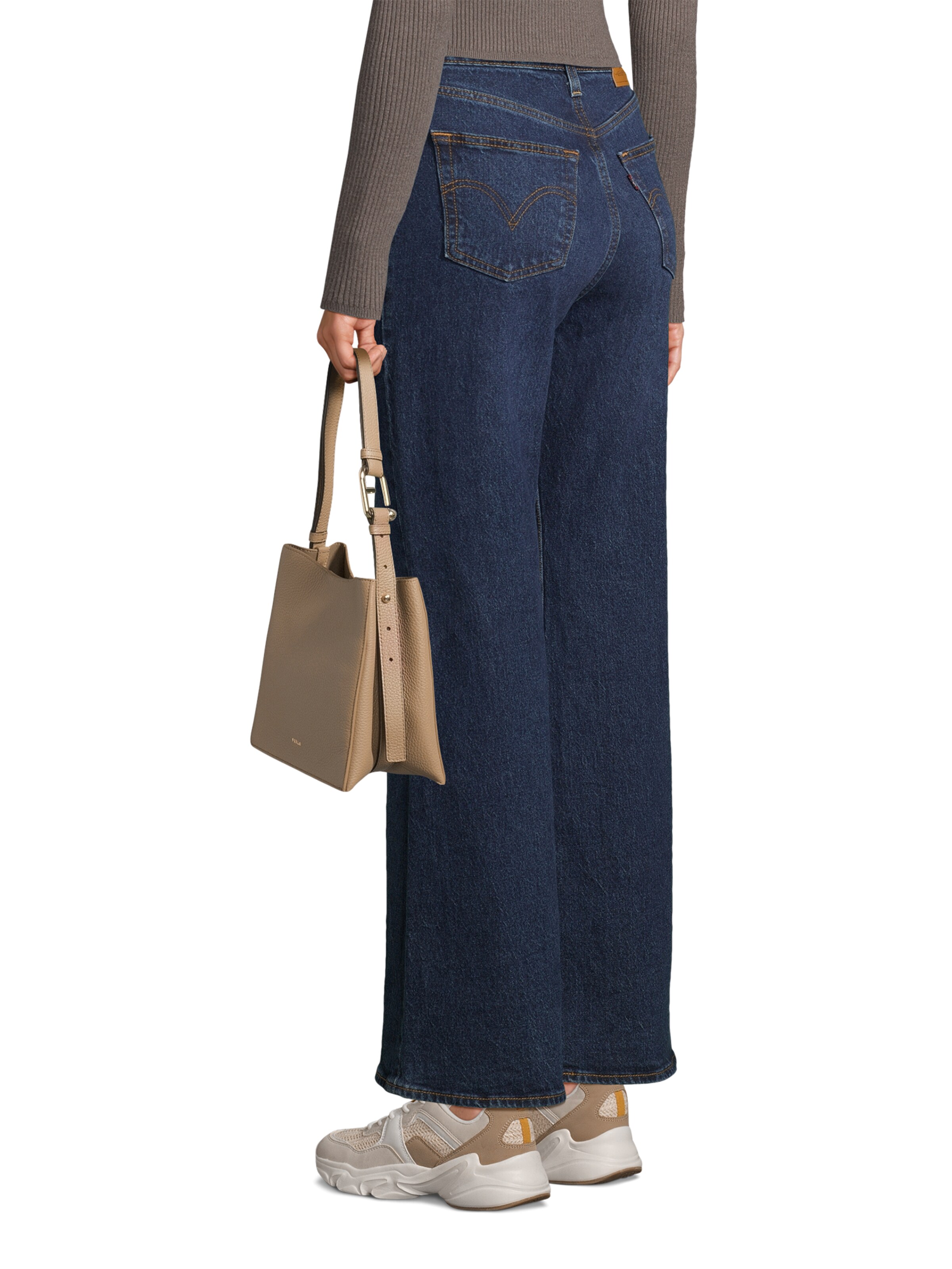 FURLA Наплечная сумка 'NUVOLA' в Коричневый: спереди