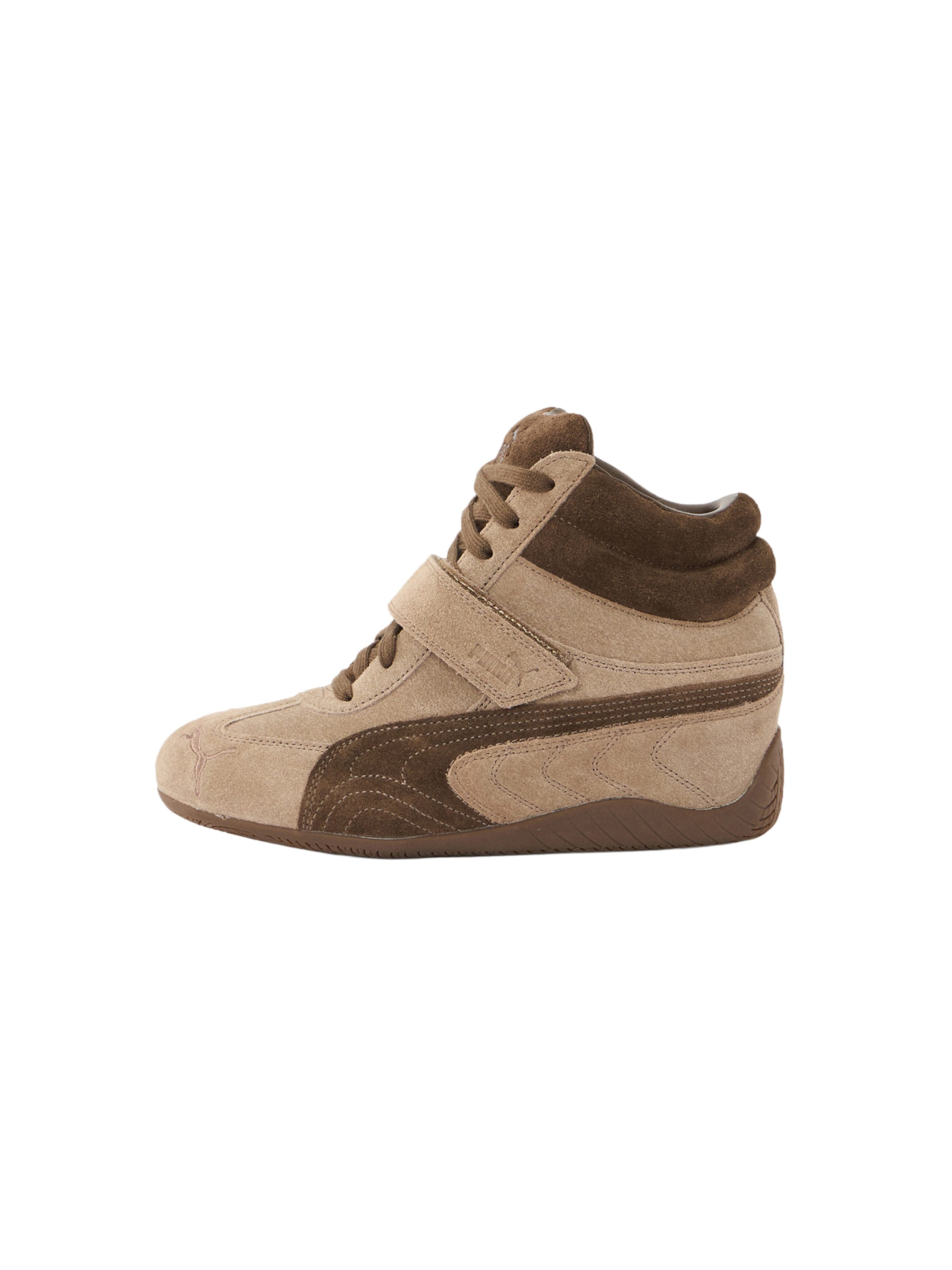 PUMA Sneakers hoog 'Speedcat Wedge' in Bruin: voorkant