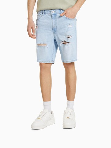 Regular Jean Bershka en bleu : devant