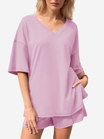 Imily Bela Set: T-Shirt und Shorts in Pink