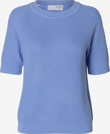 Pull-over SELECTED en bleu : devant