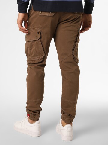 ALPHA INDUSTRIES Tapered Παντελόνι cargo 'Combat' σε καφέ