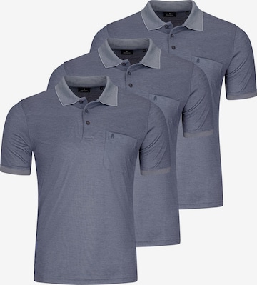 Ragman Shirt 'Basic' in Blauw: voorkant