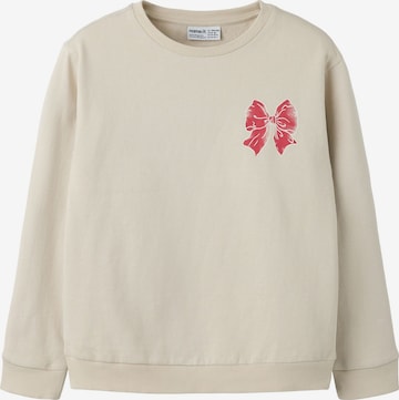 Felpa di NAME IT in beige: frontale