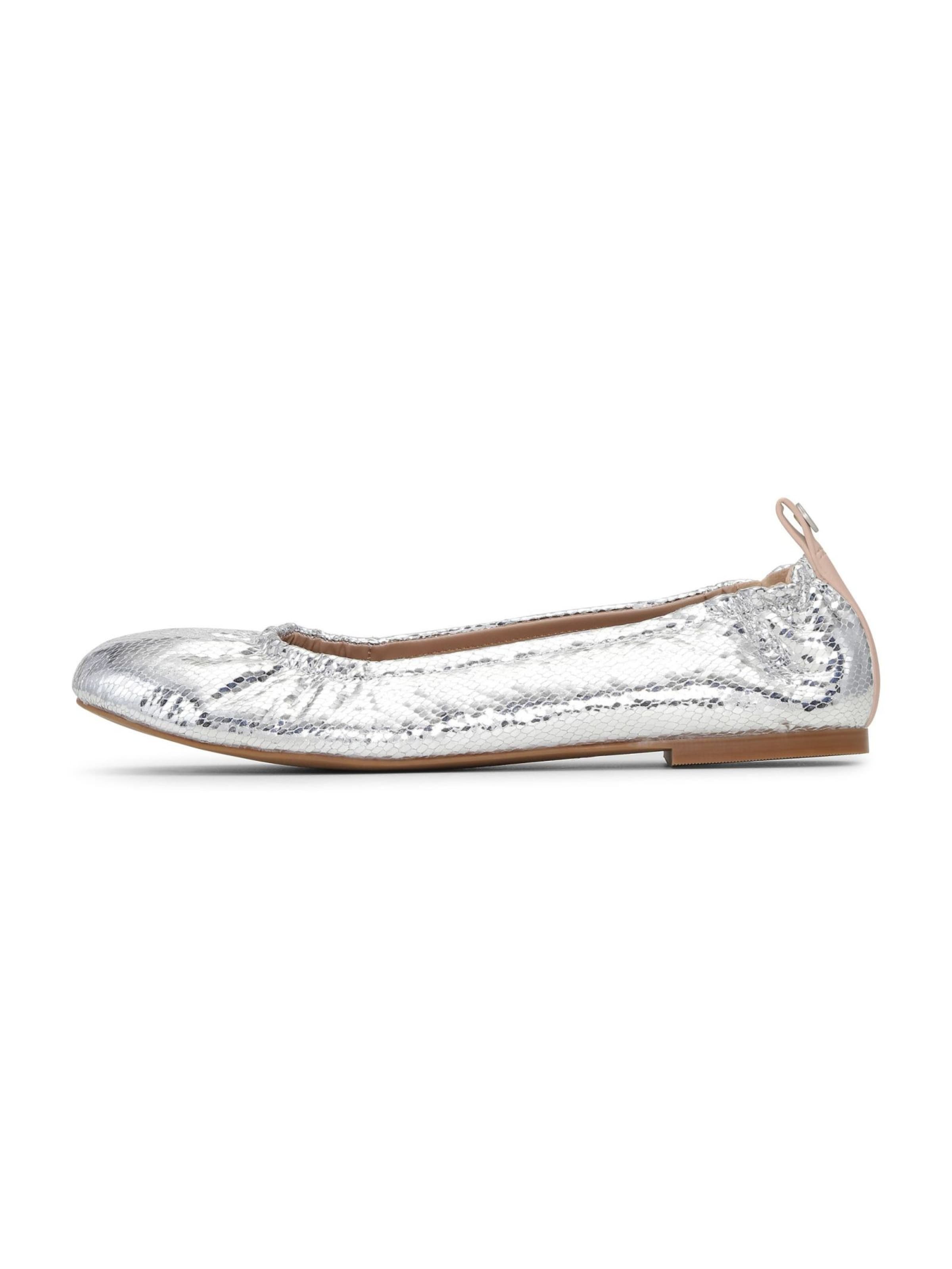 ILSE JACOBSEN Ballet Flats 'Panora01' in Silver