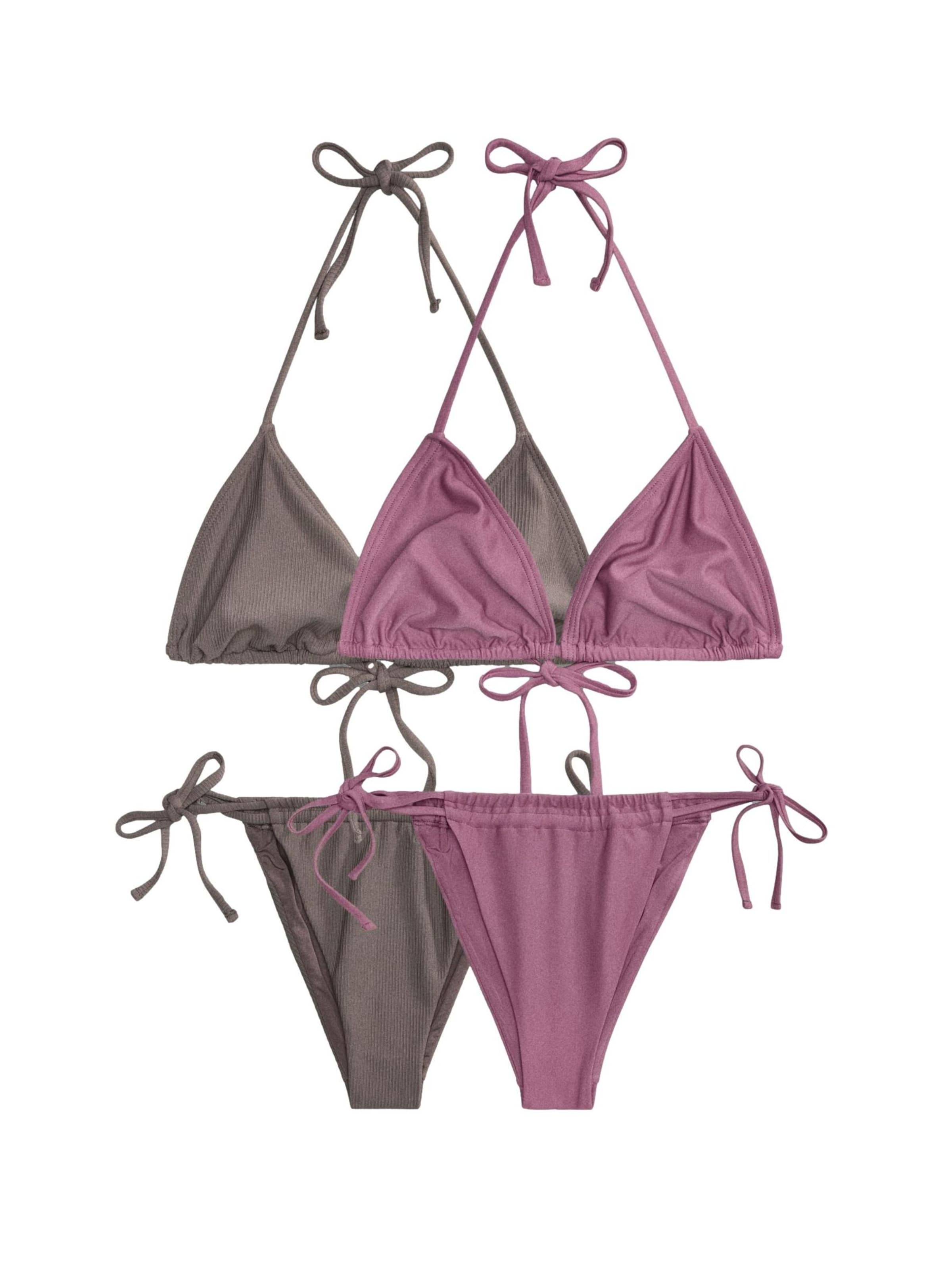 The Set Bikini in Brown: front