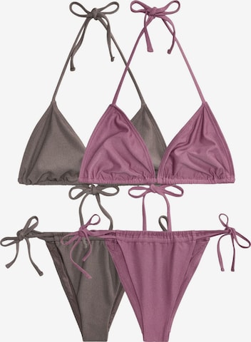 Bikini di The Set in marrone: frontale