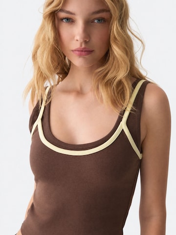 EthiquetTop 'Crop Top' - smeđa boja