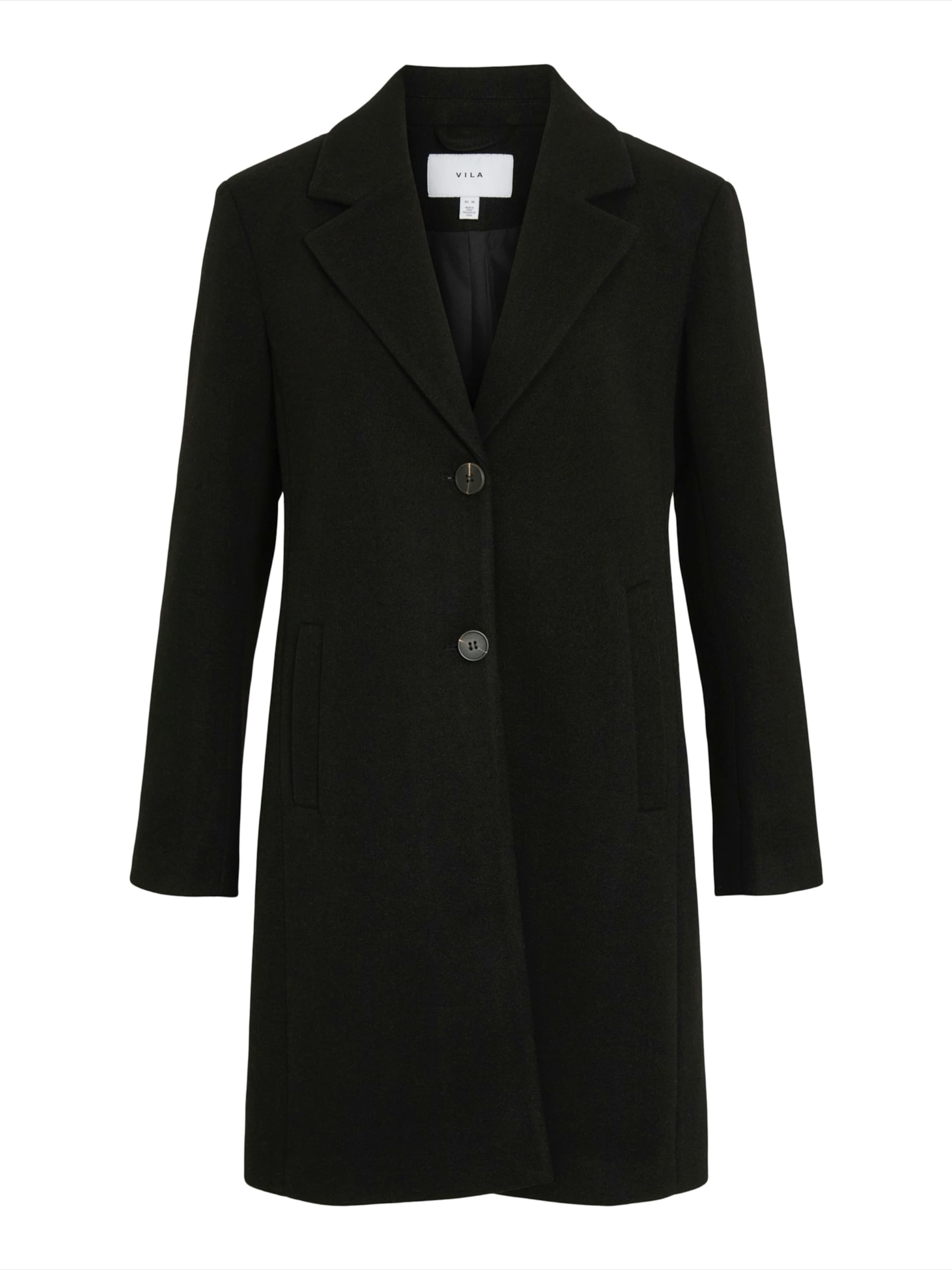 VILA Overgangsfrakke i sort: forside