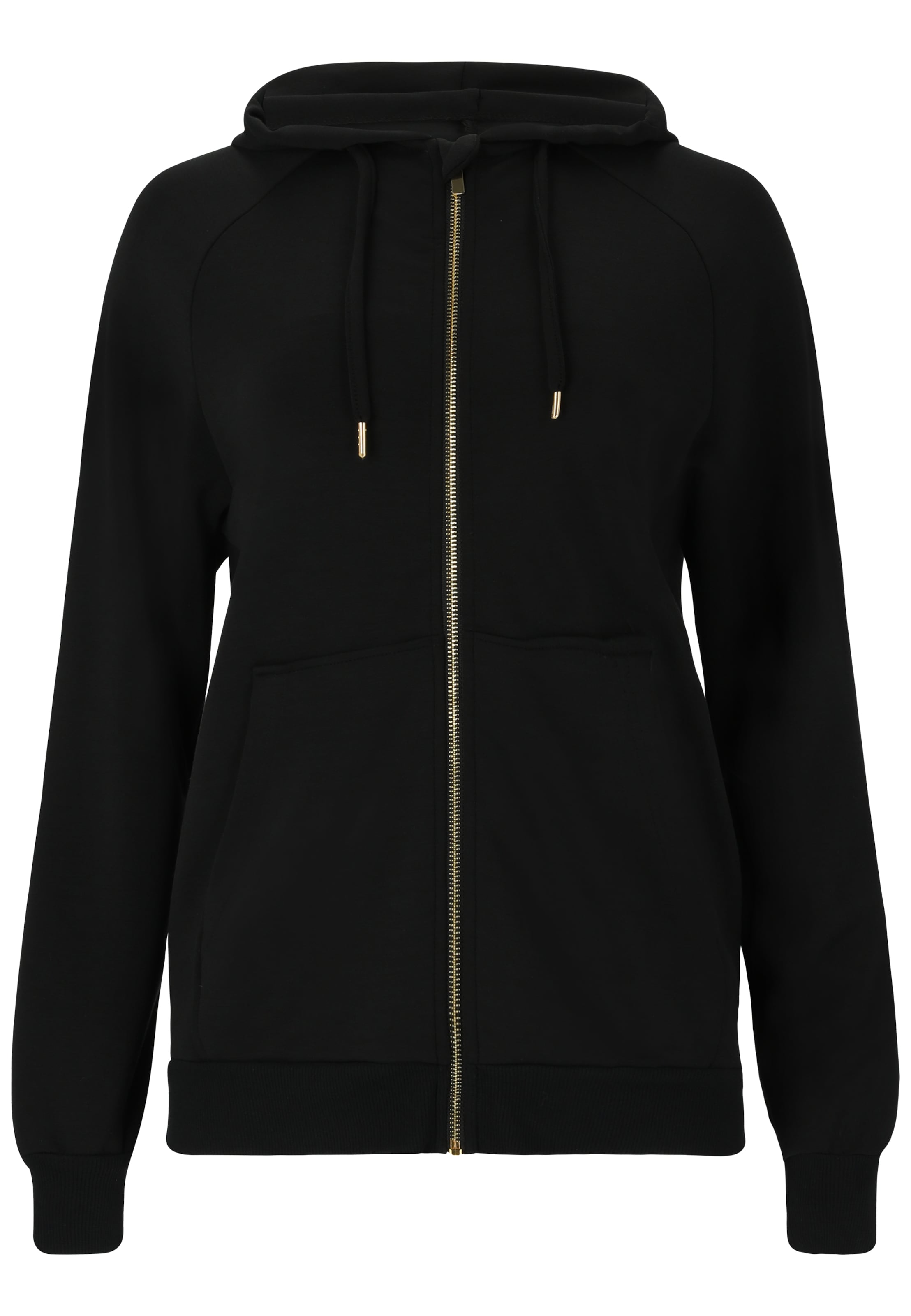 ENDURANCE Sports sweat jacket in Black: front