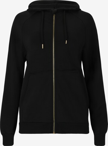 ENDURANCE Athletic Zip-Up Hoodie in Black: front