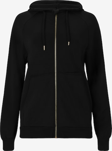 ENDURANCE Athletic Zip-Up Hoodie in Black: front