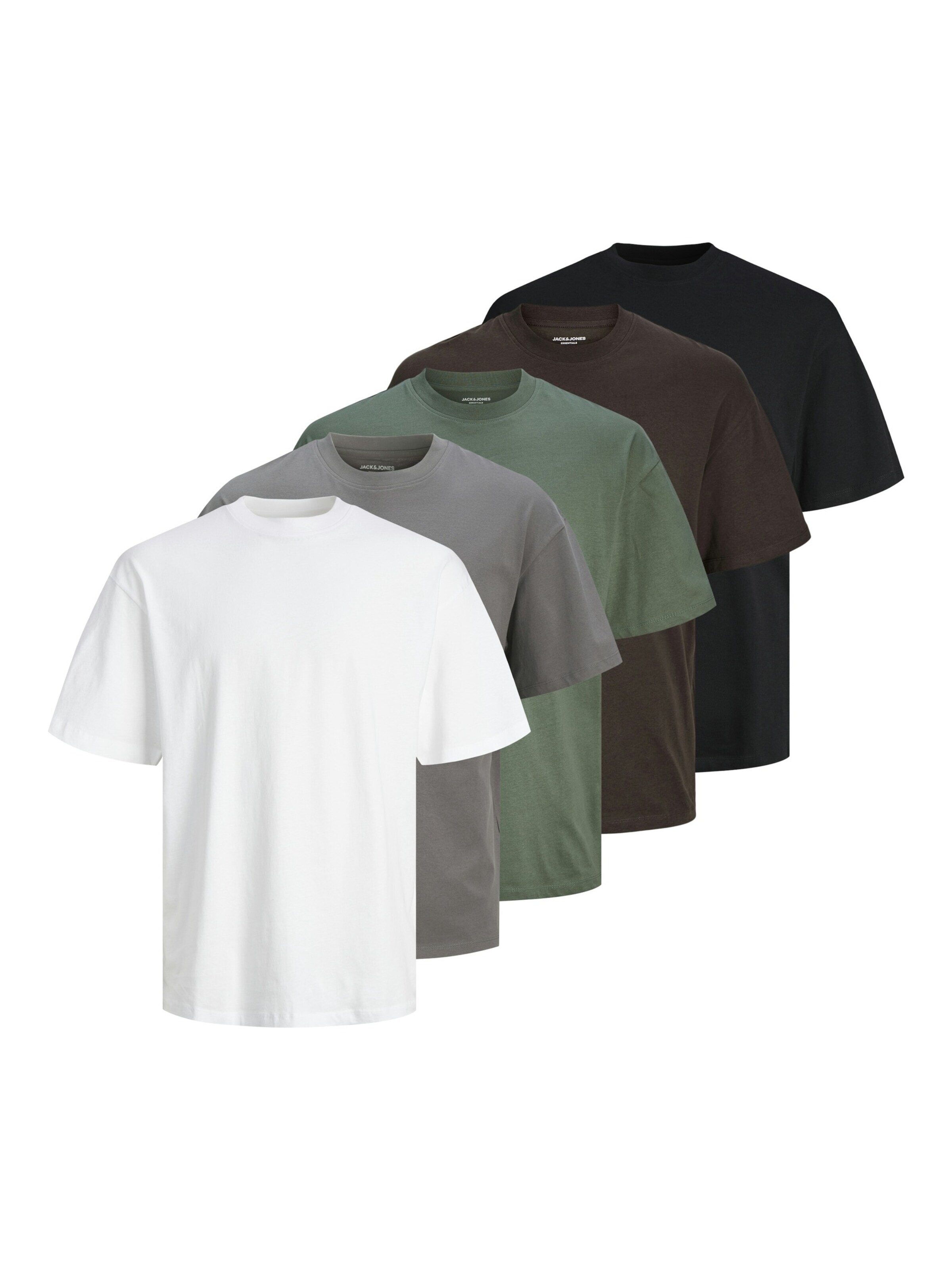 JACK & JONES Shirt 'JJHUGO'‌ in XXL in grau / grün / mischfarben / schwarz / weiß, Produktansicht