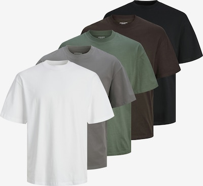 JACK & JONES Shirt 'JJHUGO' in XXL in grau / grün / mischfarben / schwarz / weiß, Produktansicht