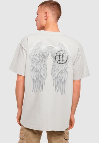 Forgotten Faces Shirt 'Wings' in Grey: front