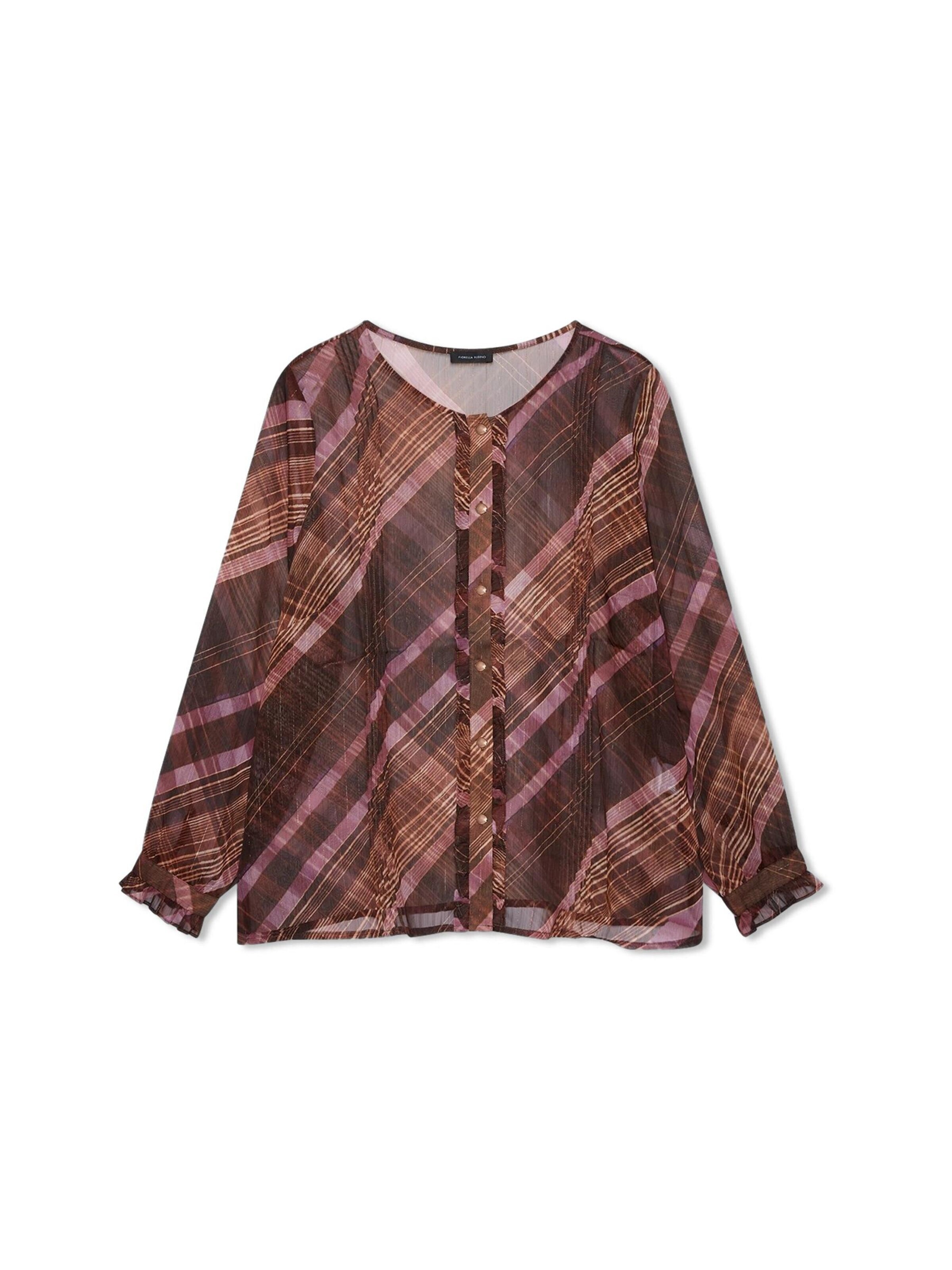 Fiorella Rubino Blouse in Bruin: voorkant