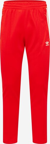 ADIDAS ORIGINALS Slim fit Pants 'Adicolor Classics Beckenbauer Primeblue' in Red: front