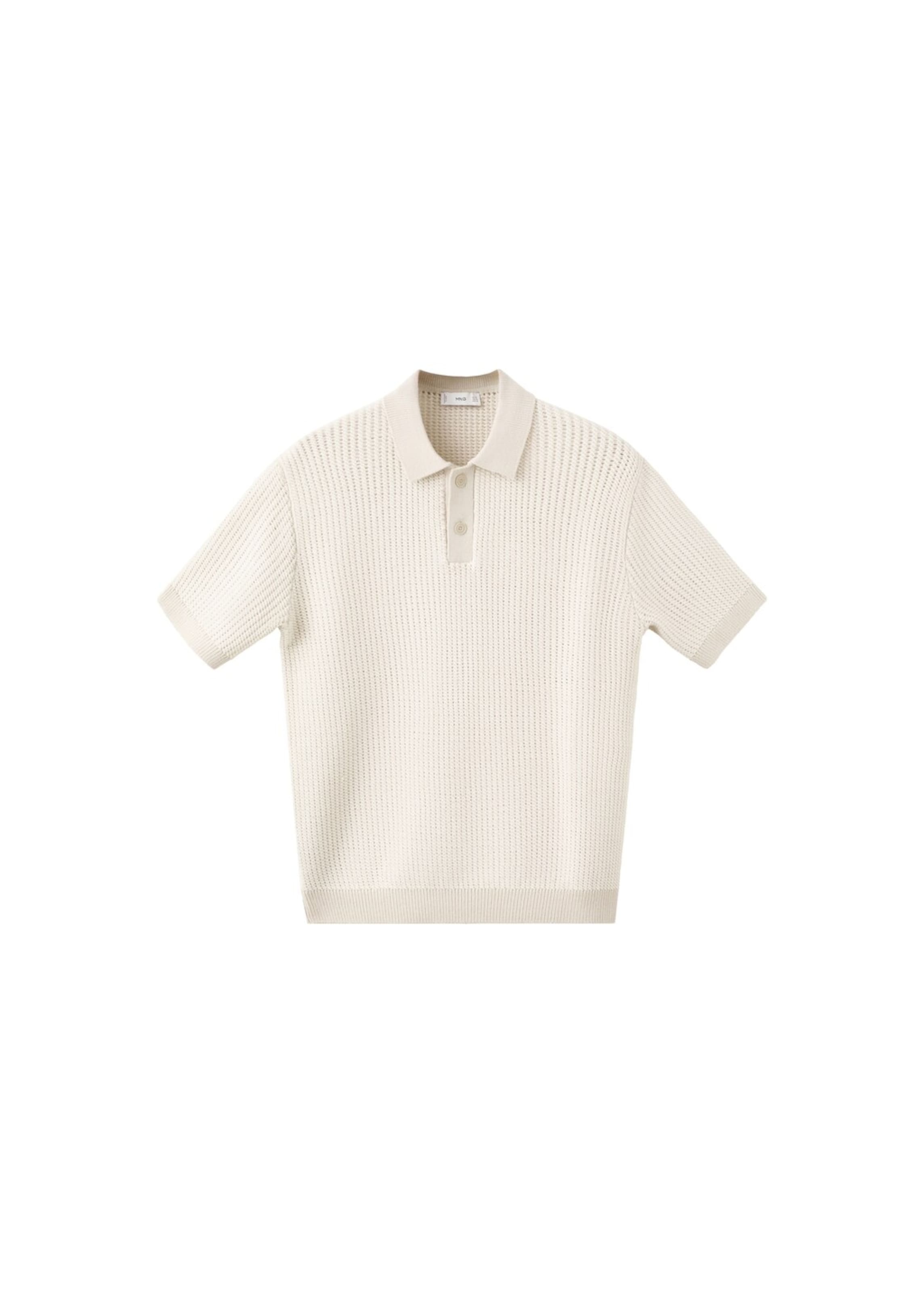 MANGO MAN Poloshirt 'Gang' in Weiß: Vorderseite