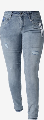 Miracle of Denim Skinny Jeans 'Suzy' in Blauw: voorkant