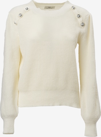 Influencer Sweater in White: front