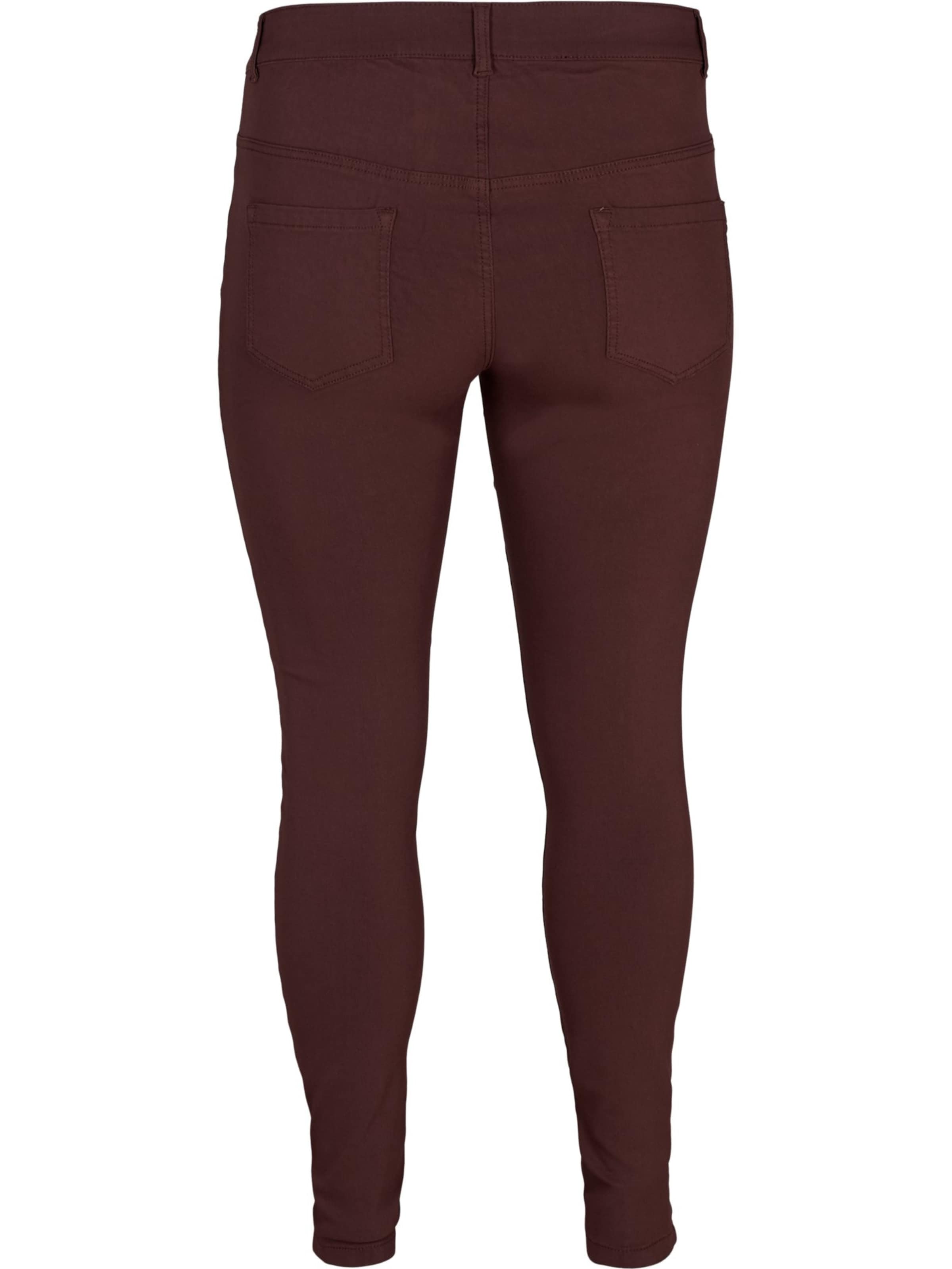 Slimfit Pantaloni 'JJUNE' di Zizzi in marrone