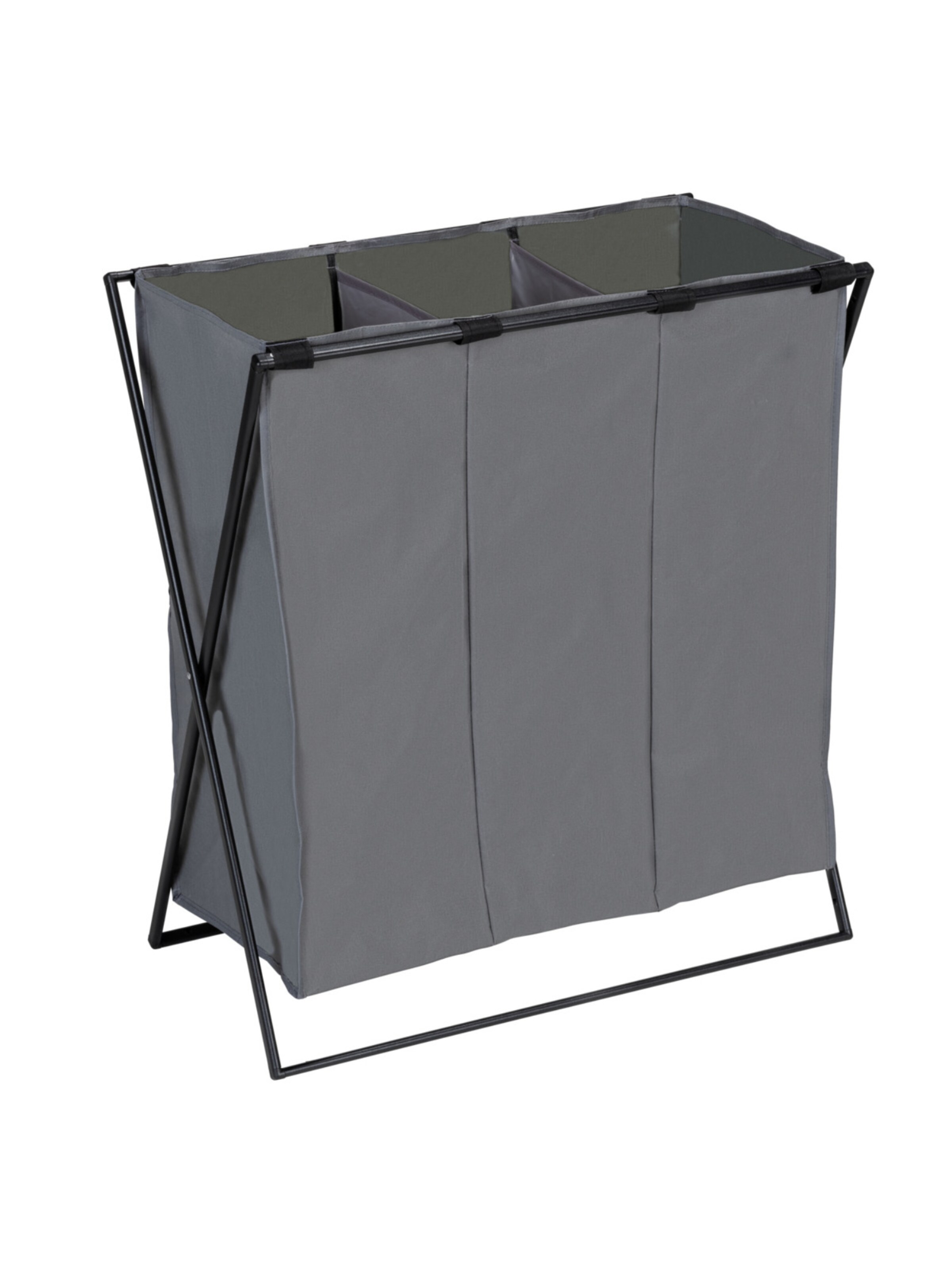 Wenko Laundry Basket 'Trio' in Grey: front