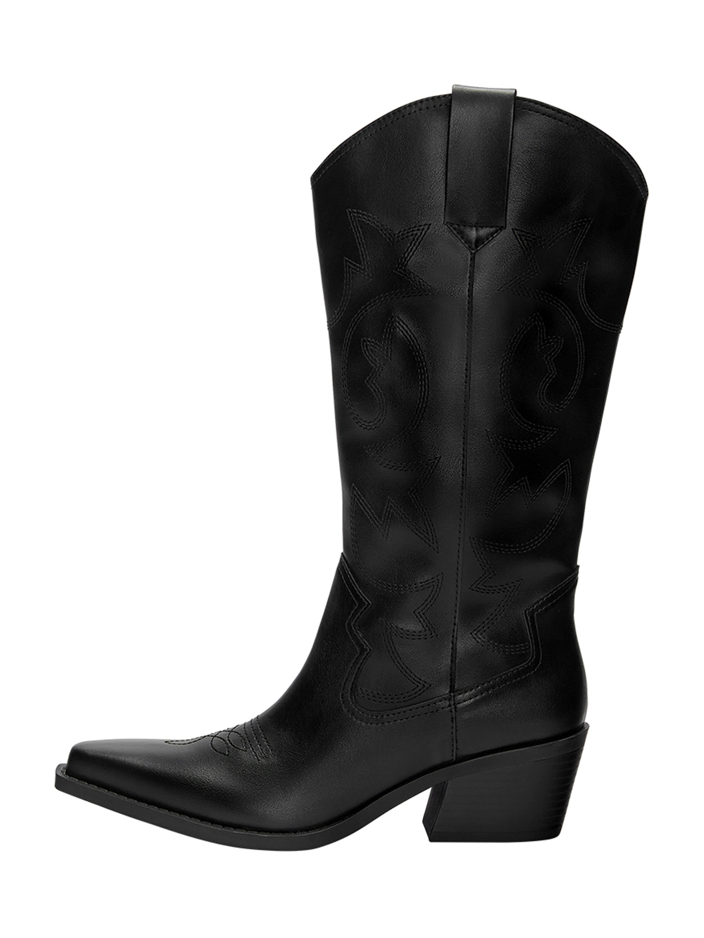 Pull&Bear Kovbojské čižmy - Čierna