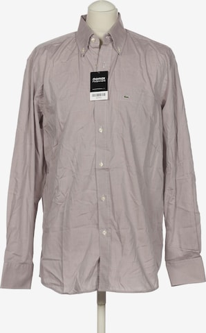 LACOSTE Button Up Shirt in L in Beige: front