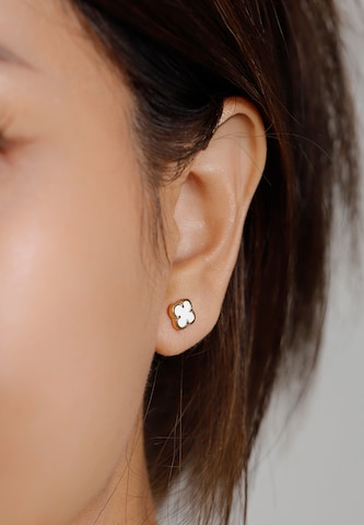 ELLI Uhani 'Kleeblatt' | zlata barva: sprednja stran