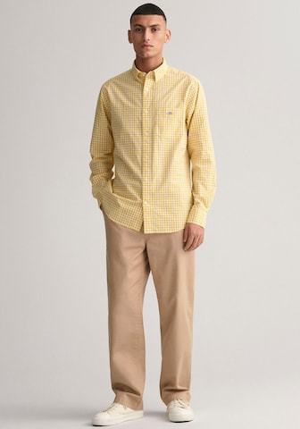GANT Regular fit Button Up Shirt in Yellow