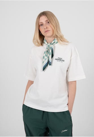 T-Shirt 'In A Rush' Prohibited en blanc