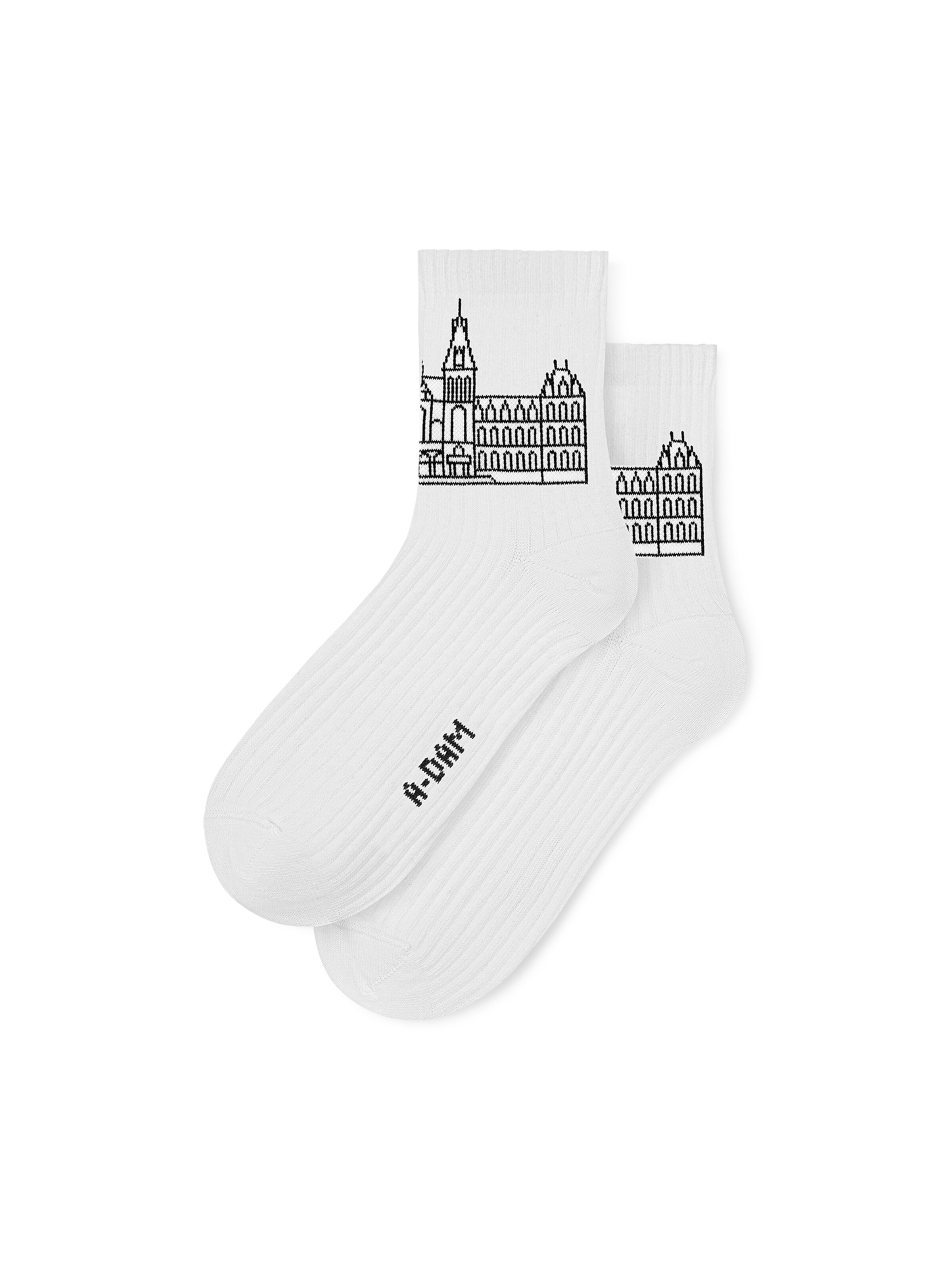 A-dam Socks in White: front