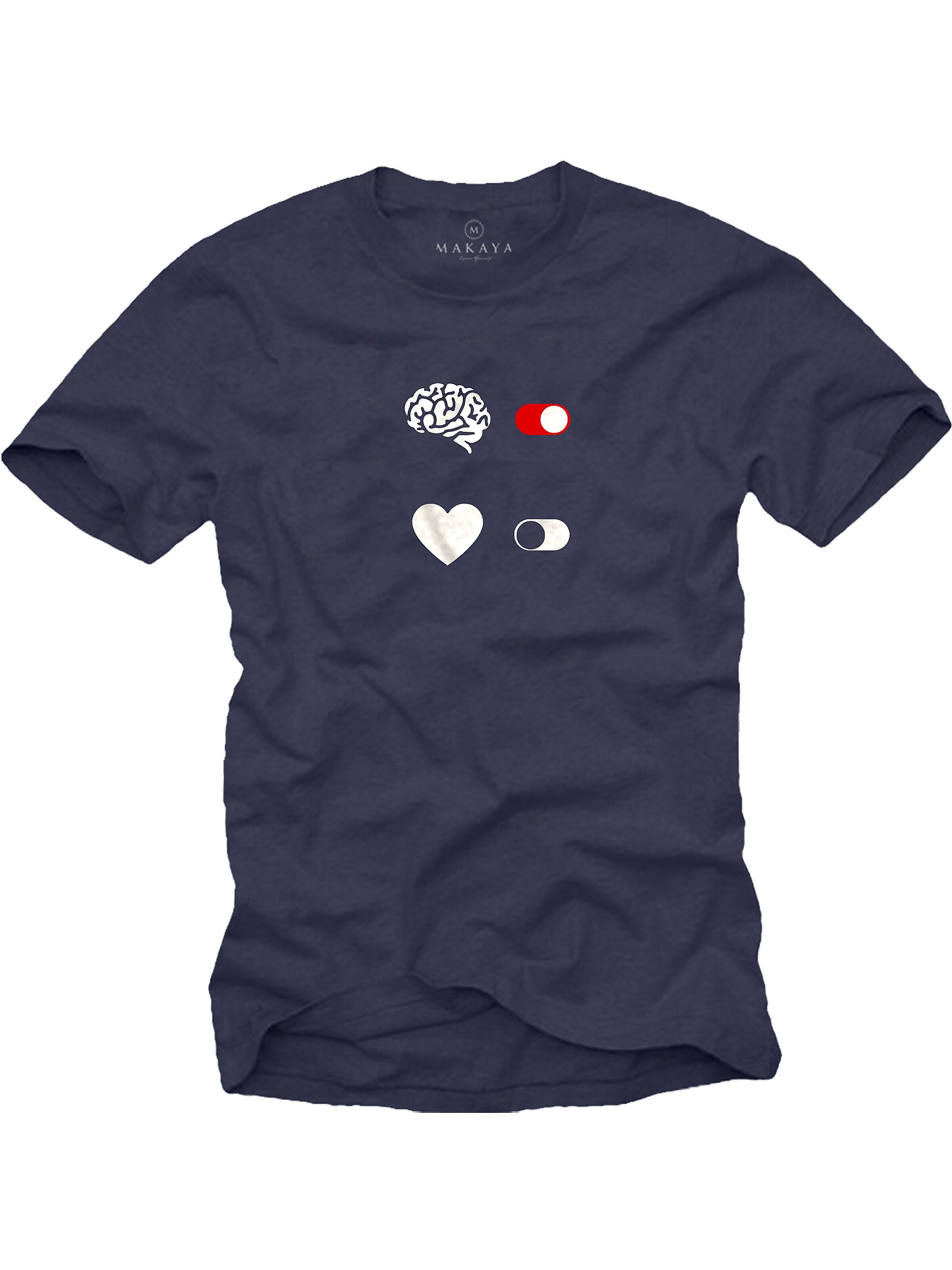 MAKAYA Shirt 'Brain On' in Blue: front