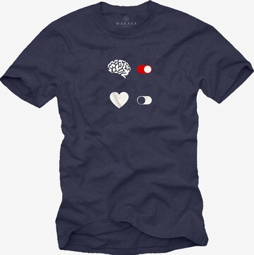 MAKAYA Shirt 'Brain On' in Blue: front