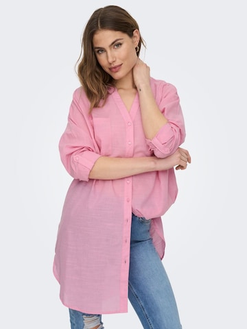 Camicia da donna di ONLY in rosa: frontale