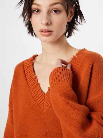 WEEKDAY Širok pulover 'Sugar' | oranžna barva