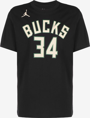 T-Shirt fonctionnel 'Milwaukee Bucks Giannis Antetokounmpo' NIKE en noir : devant