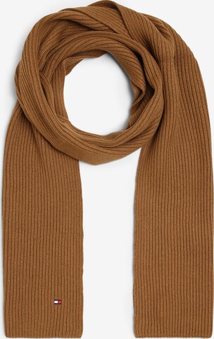 TOMMY HILFIGER Scarf 'Essential' in Brown: front