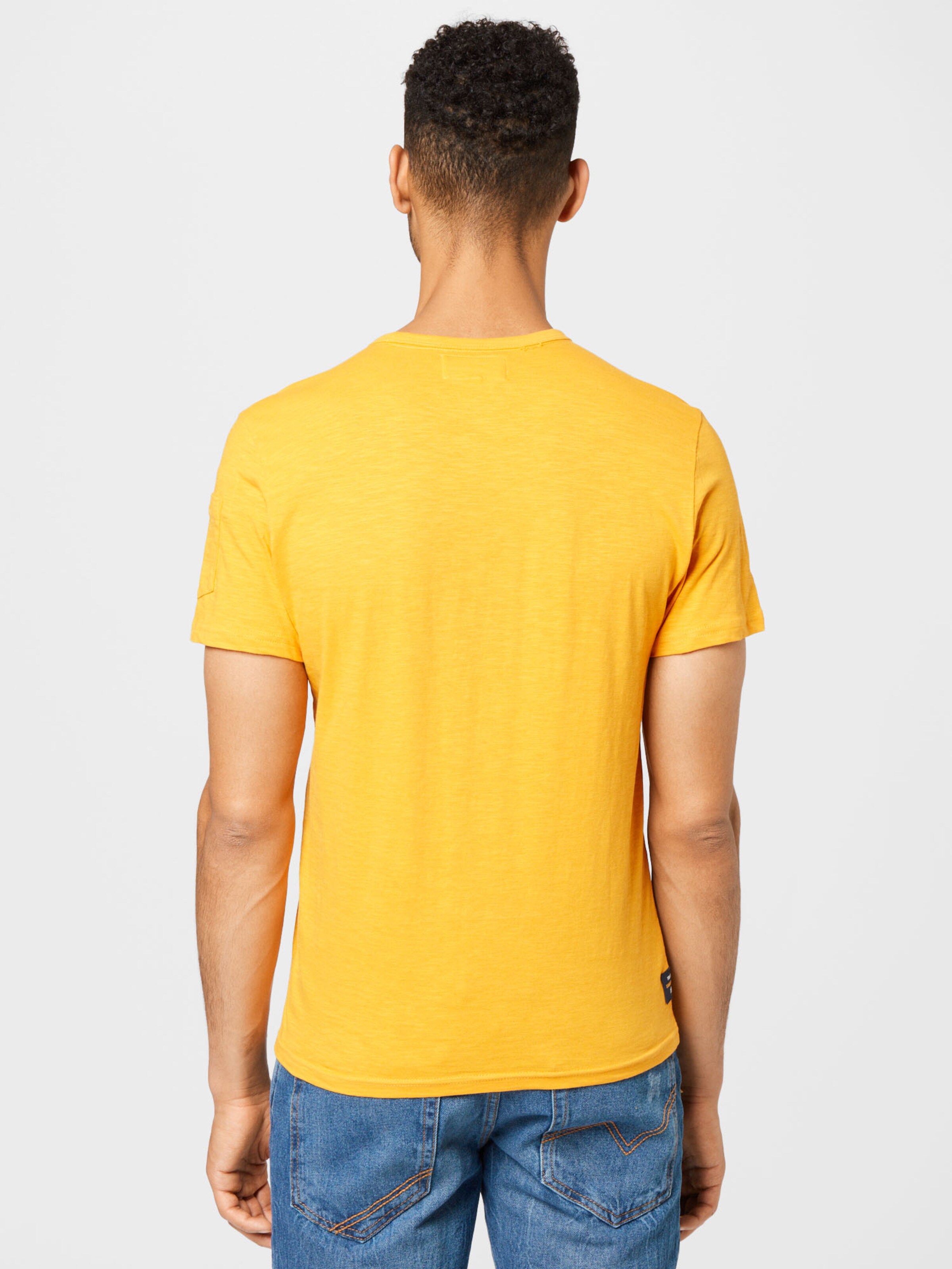 Männer Große Größen TOM TAILOR T-Shirt in Goldgelb - UQ58007