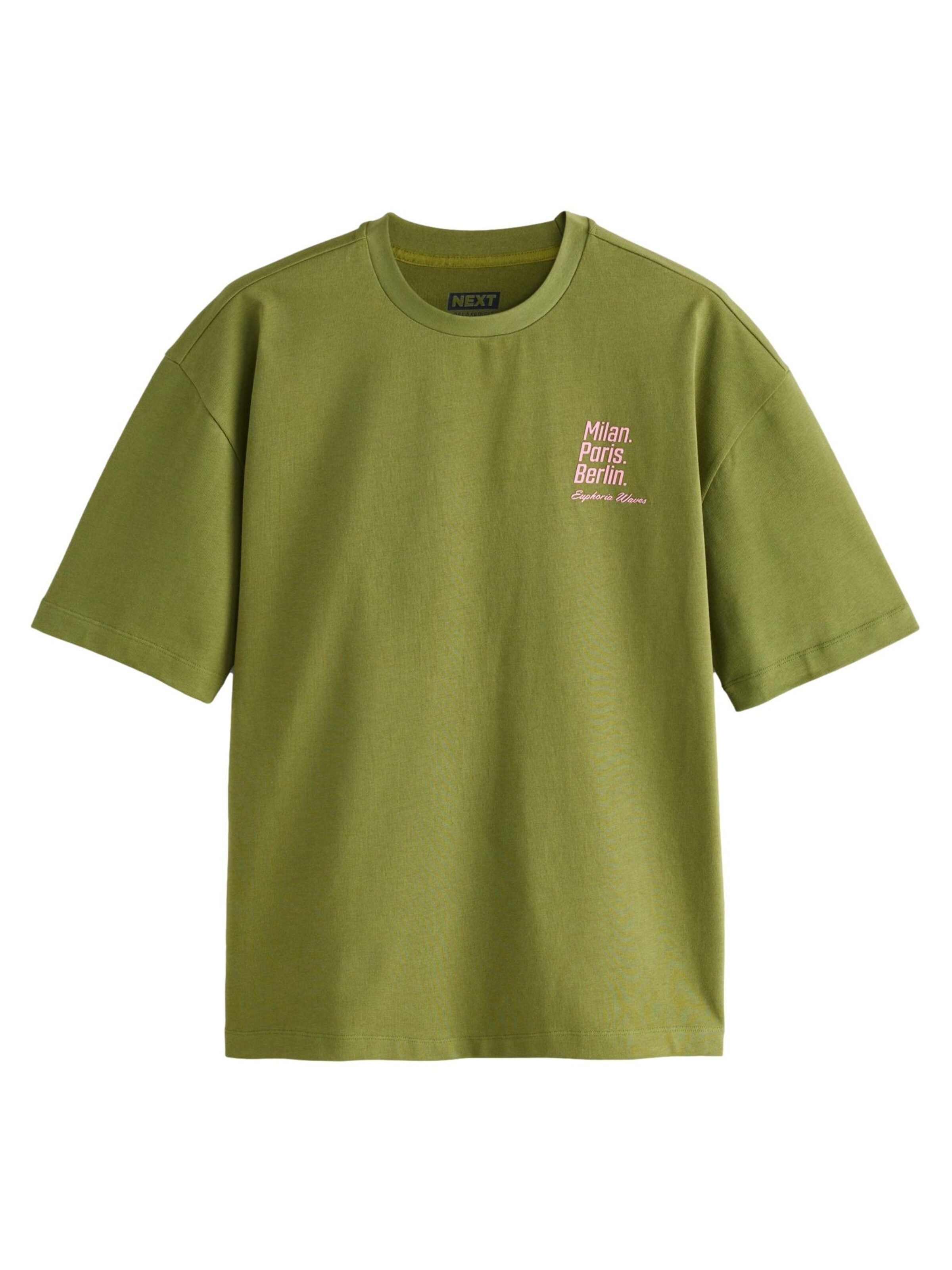 T-Shirt Next en vert : devant