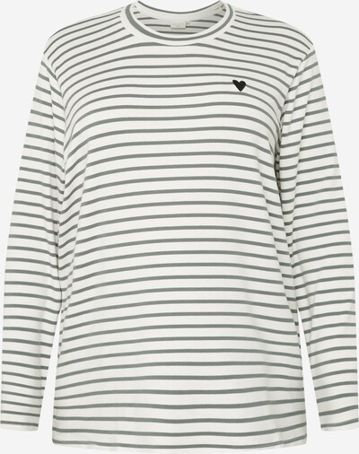KAFFE CURVE Shirt 'Lia' in grün / schwarz / offwhite, Produktansicht