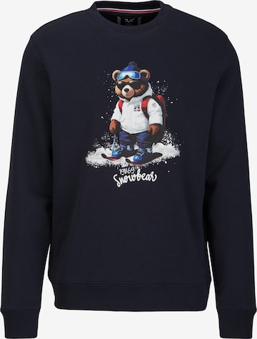 19V69 ITALIA Bluzka sportowa 'Nico Snowbear' w kolorze niebieski: przód