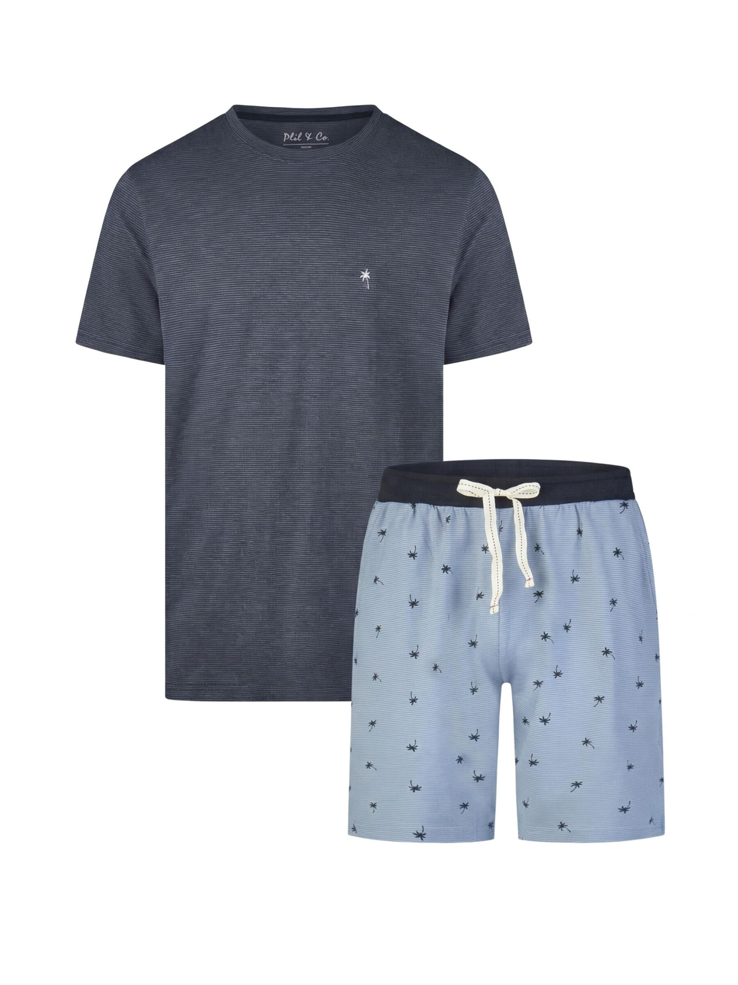 Phil & Co. Berlin Pyjama kurz‌‌‌‌‌ in XXL in anthrazit, Produktansicht