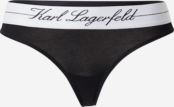 Tanga 'HOTEL' de la Karl Lagerfeld pe negru: față