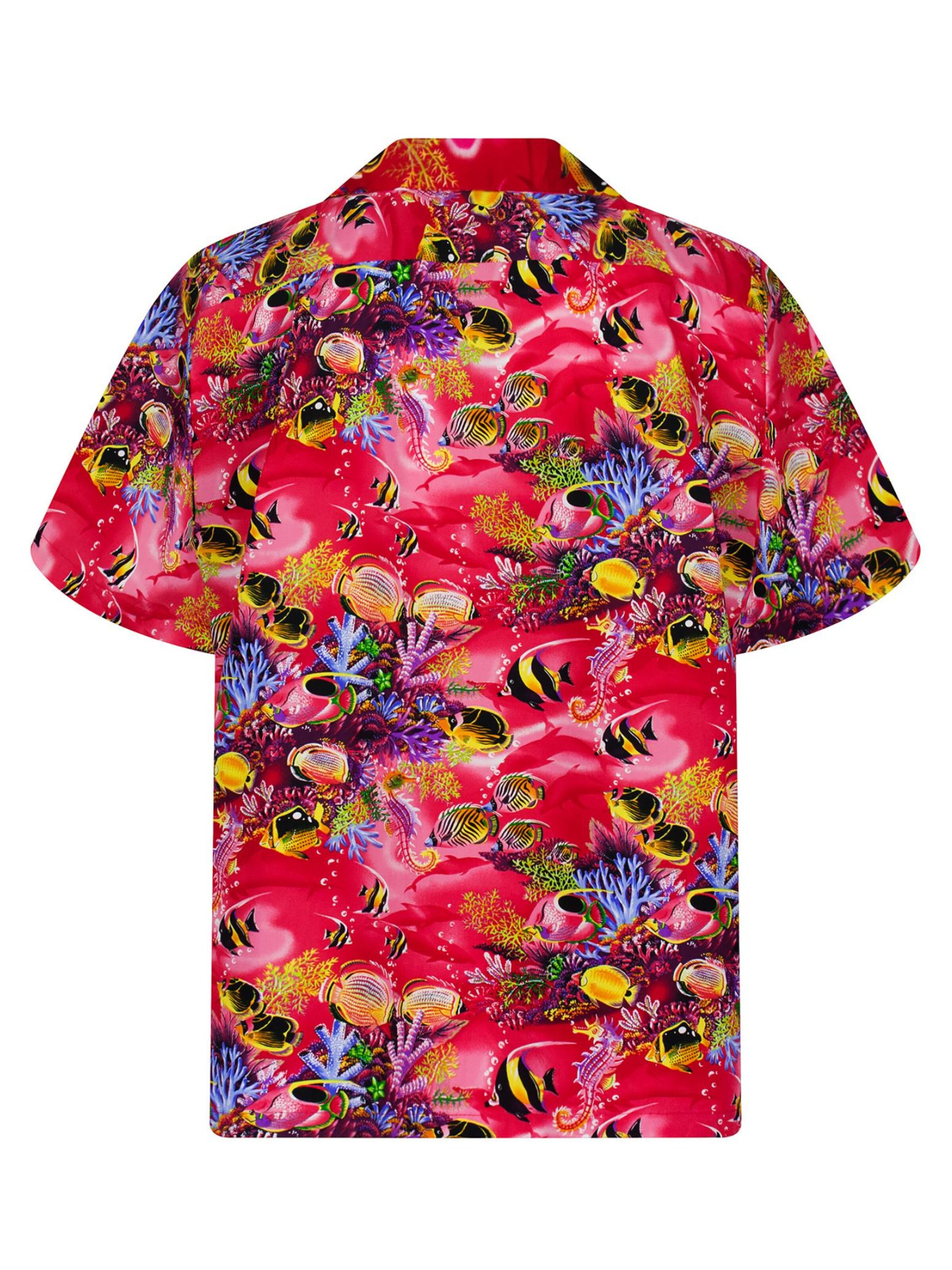 KY's Regular fit Button Up Shirt 'Aquarium' in Red