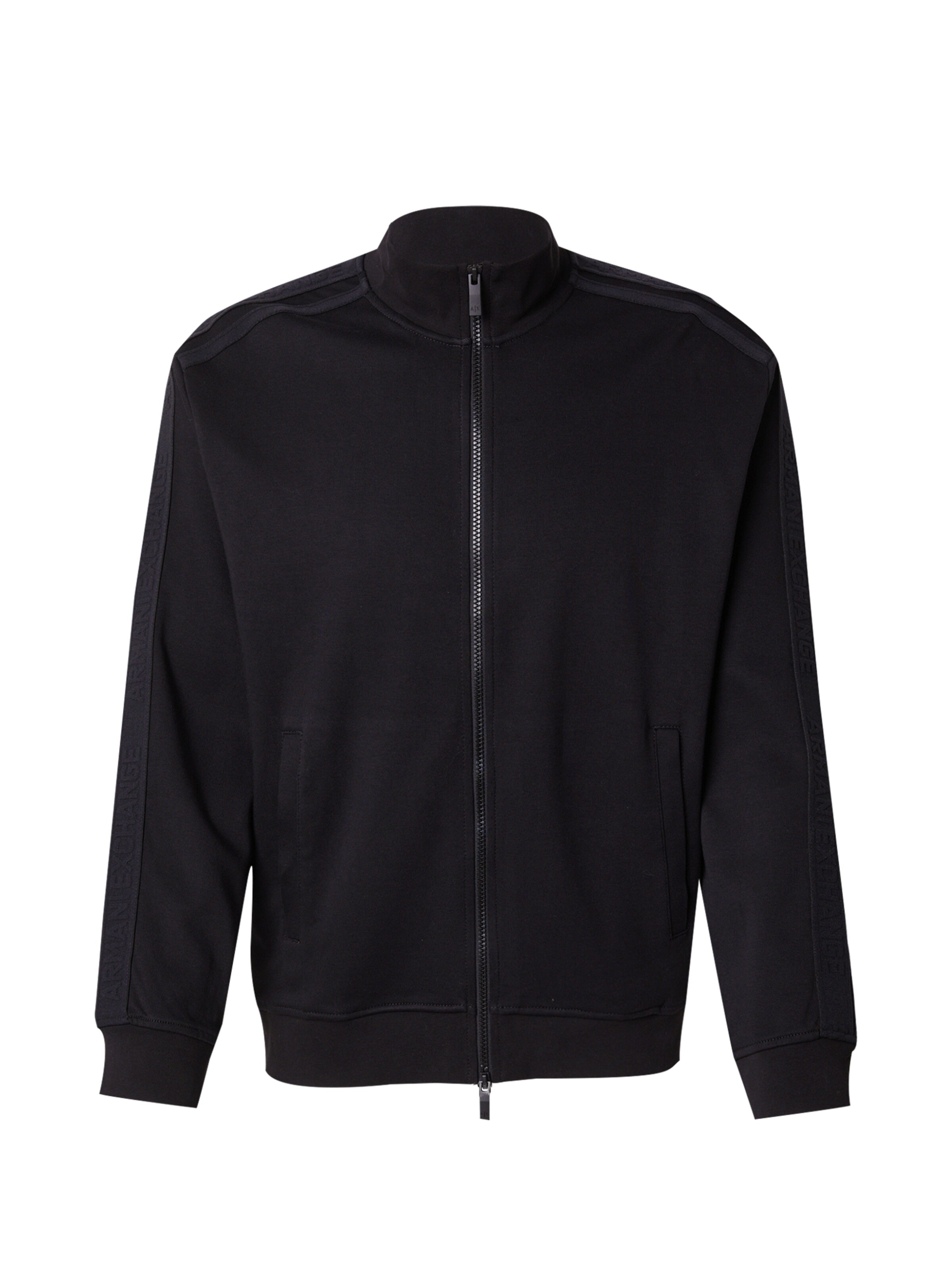 ARMANI EXCHANGE Tréning dzseki - fekete: elől