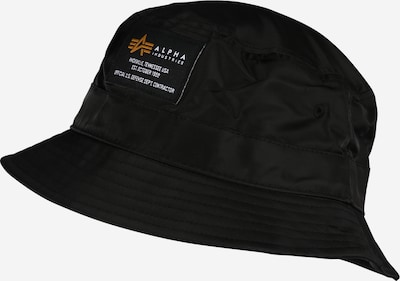 ALPHA INDUSTRIES Hat in Black / White, Item view