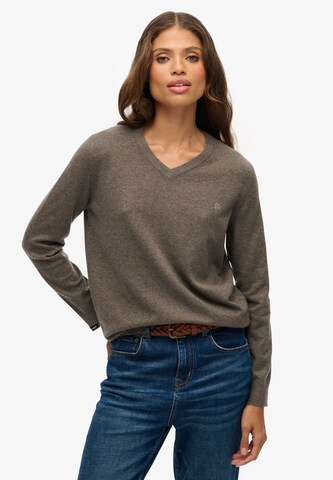 Pull-over Superdry en marron : devant