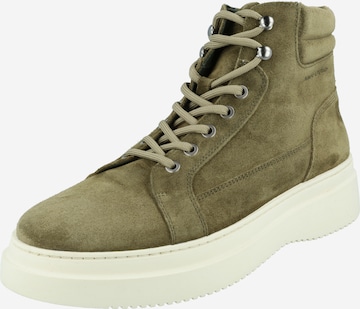 Marc O'Polo Lace-Up Boots 'Algot' in Green: front