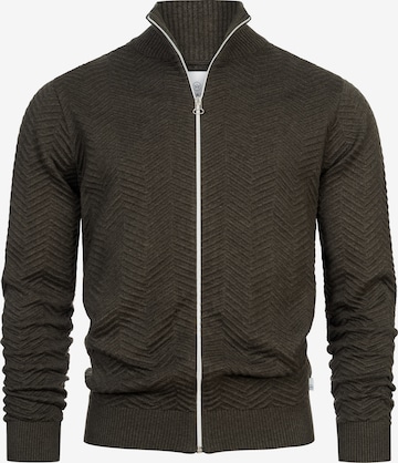 Kronstadt Knit cardigan 'Carlo' in Green: front